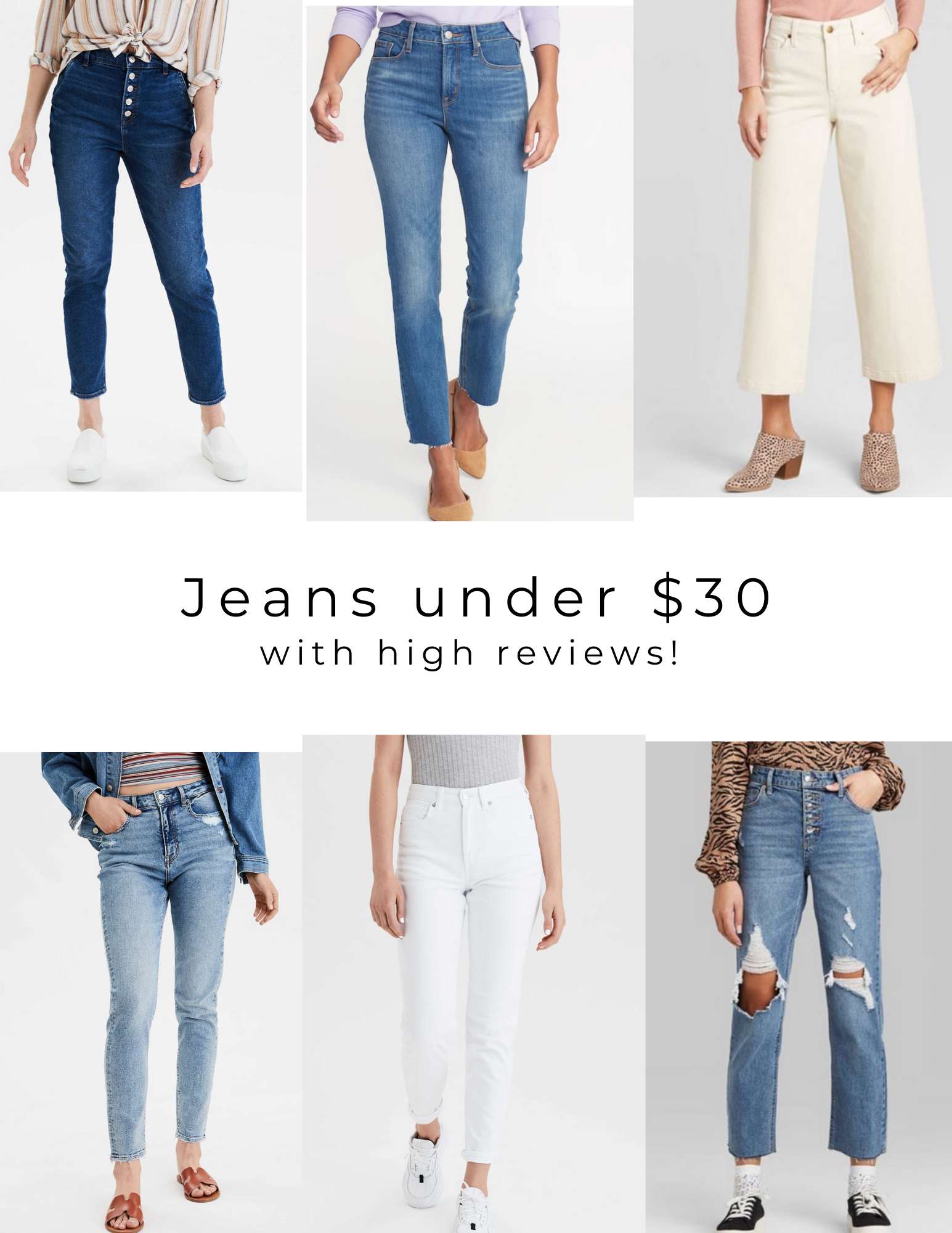 Jeans Under $30 with High Reviews!